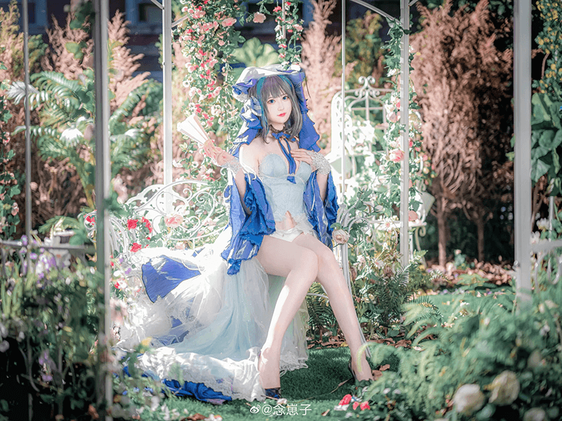 《碧蓝航线》柴郡皮肤换装「冰雪公主」cosplay一览