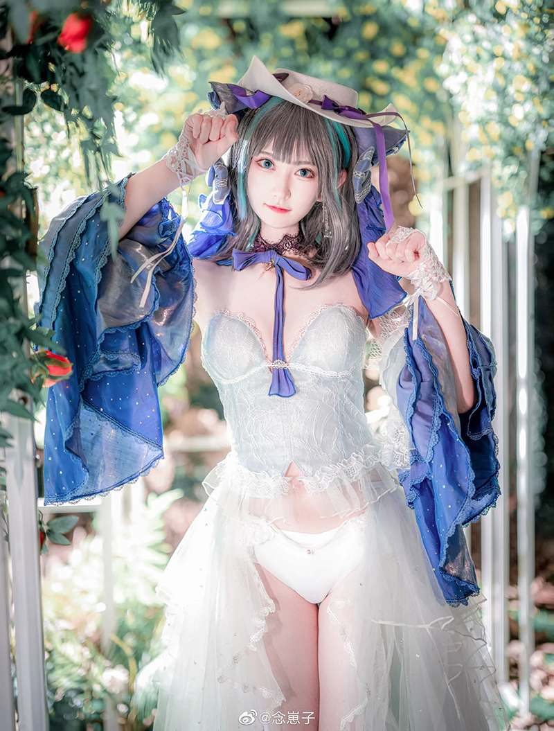 《碧蓝航线》柴郡皮肤换装「冰雪公主」cosplay一览