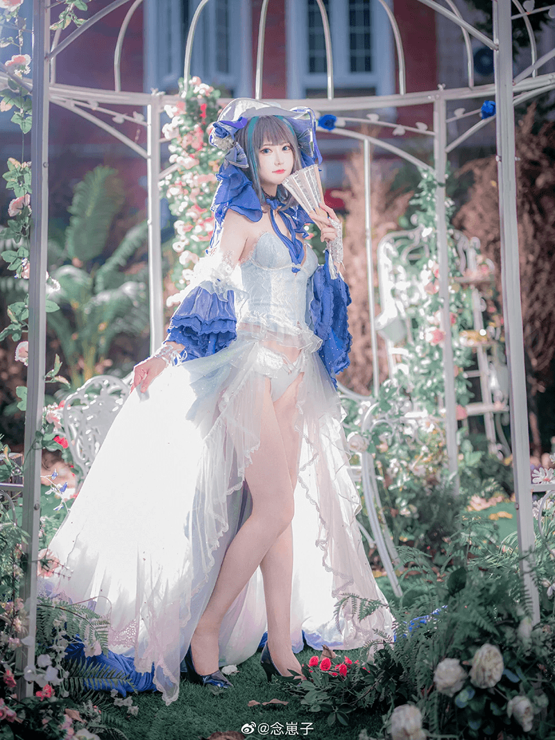 《碧蓝航线》柴郡皮肤换装「冰雪公主」cosplay一览