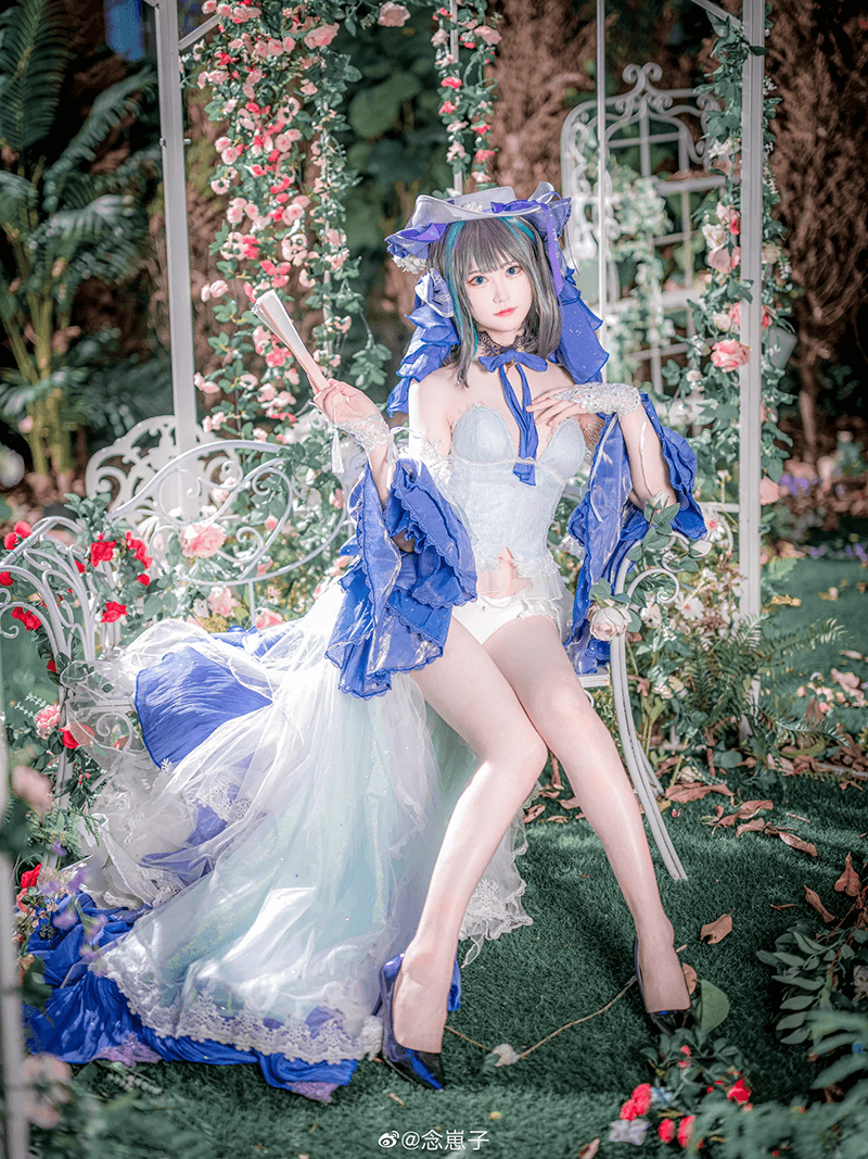 《碧蓝航线》柴郡皮肤换装「冰雪公主」cosplay一览