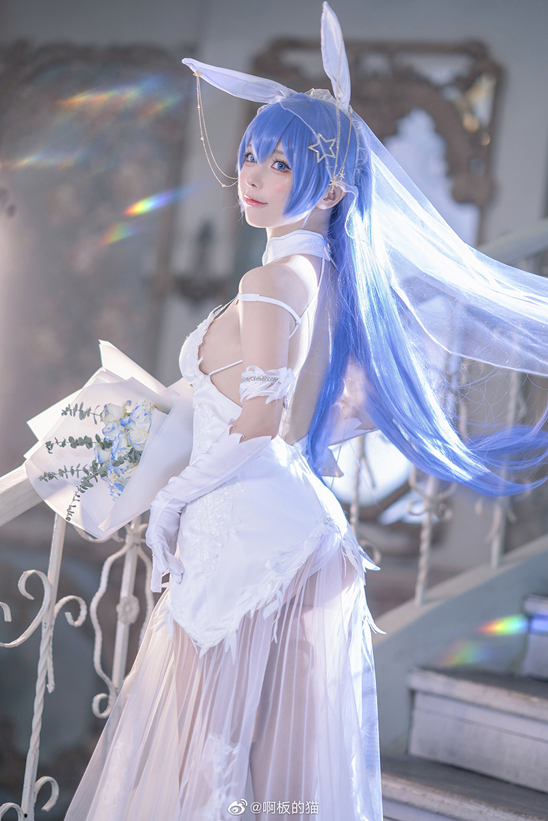 《碧蓝航线》花园婚纱cosplay 花园誓约换装「白雪之仪」cos一览