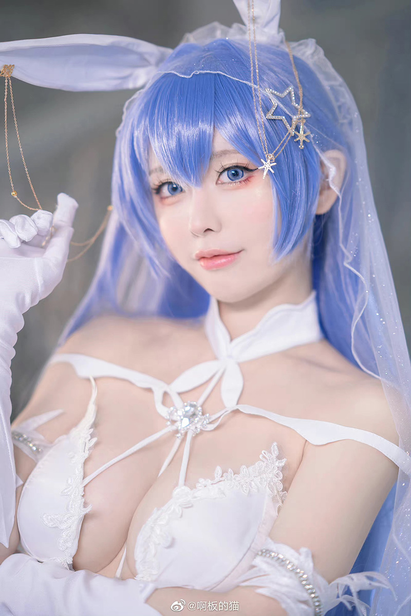 《碧蓝航线》花园婚纱cosplay 花园誓约换装「白雪之仪」cos一览
