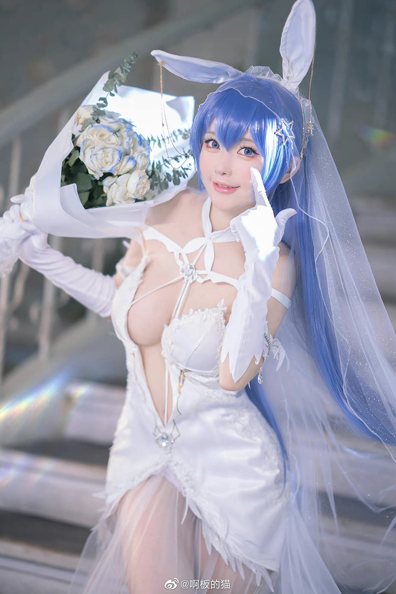 《碧蓝航线》花园婚纱cosplay 花园誓约换装「白雪之仪」cos一览