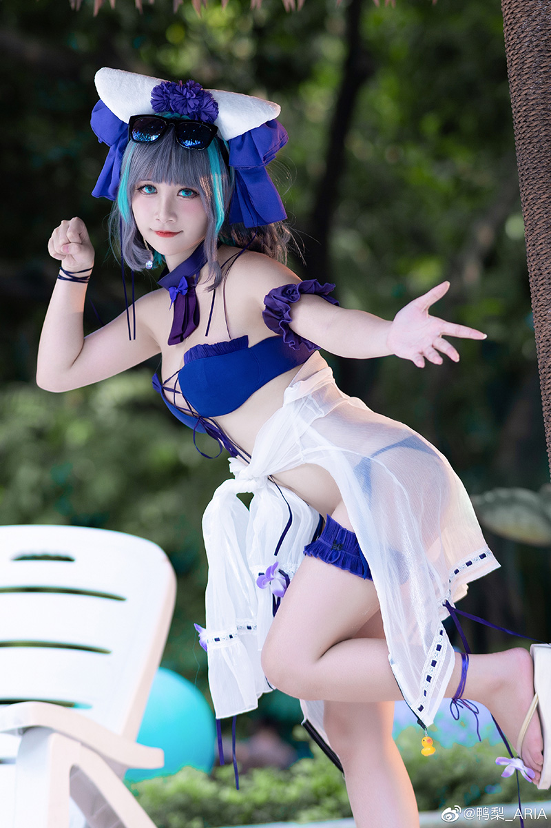 《碧蓝航线》柴郡泳装cosplay 柴郡夏日换装「Dating Summer！」