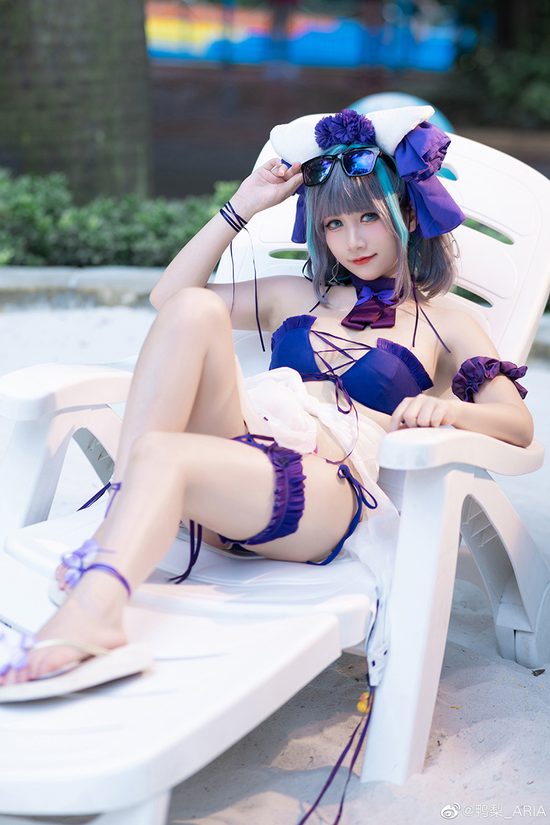 《碧蓝航线》柴郡泳装cosplay 柴郡夏日换装「Dating Summer！」
