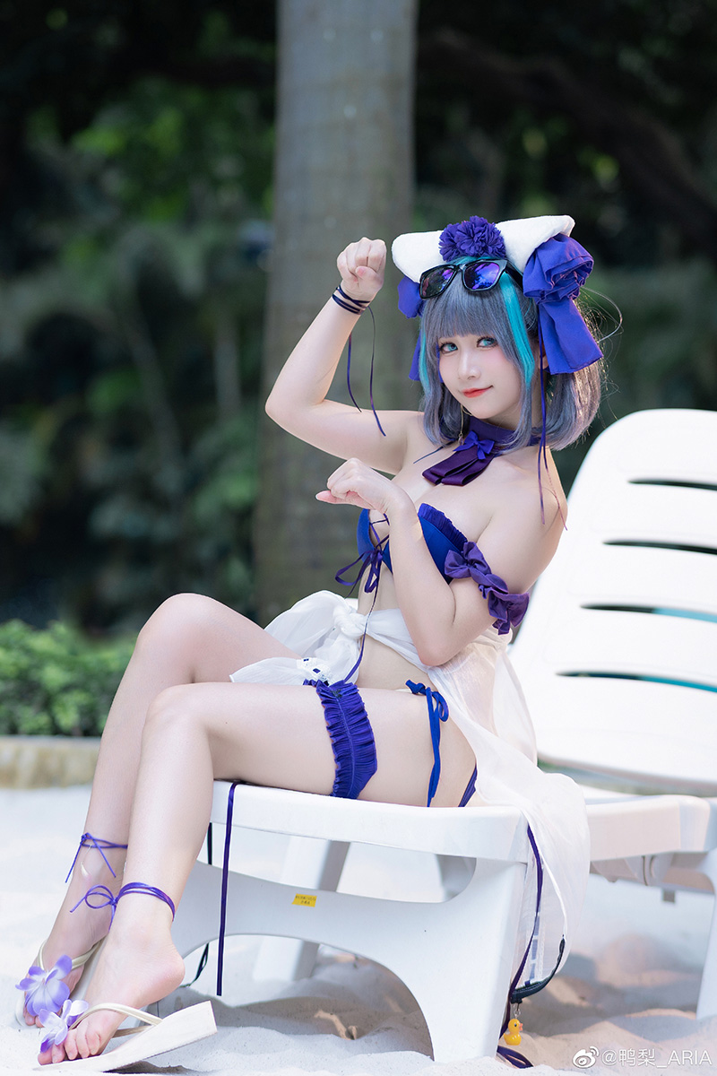 《碧蓝航线》柴郡泳装cosplay 柴郡夏日换装「Dating Summer！」