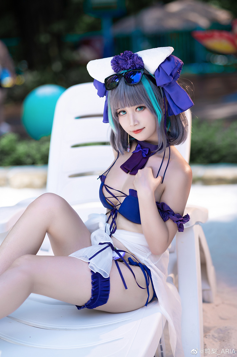 《碧蓝航线》柴郡泳装cosplay 柴郡夏日换装「Dating Summer！」