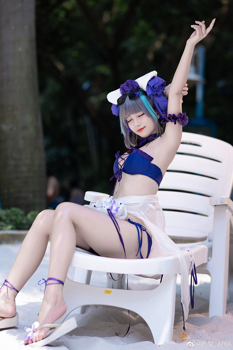 《碧蓝航线》柴郡泳装cosplay 柴郡夏日换装「Dating Summer！」