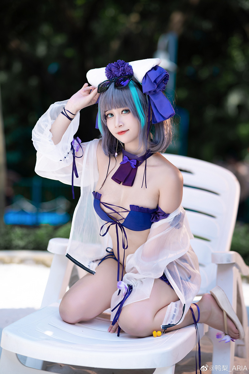 《碧蓝航线》柴郡泳装cosplay 柴郡夏日换装「Dating Summer！」