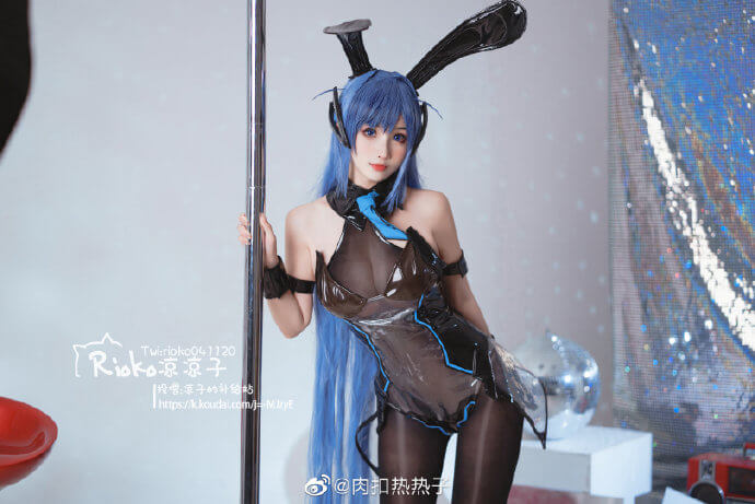 《碧蓝航线》花园兔女郎cosplay 花园换装「跃动的舞台时间!」cos