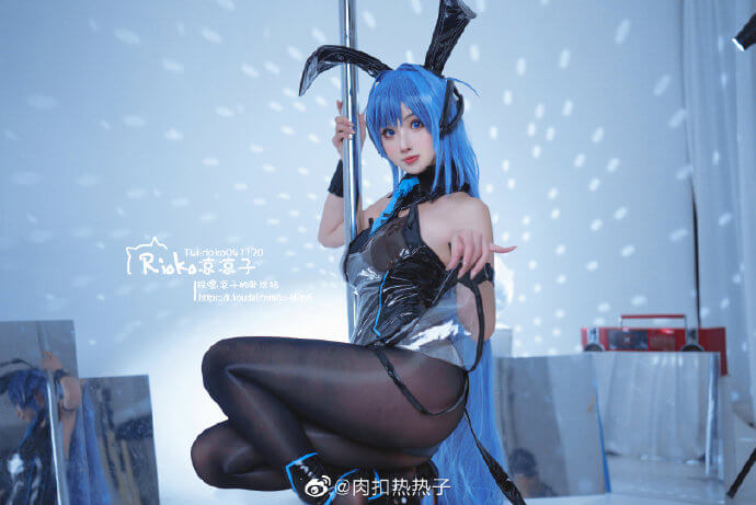 《碧蓝航线》花园兔女郎cosplay 花园换装「跃动的舞台时间!」cos