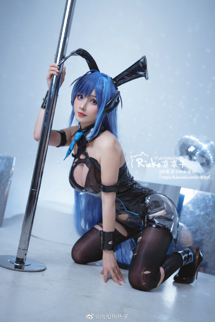 《碧蓝航线》花园兔女郎cosplay 花园换装「跃动的舞台时间!」cos