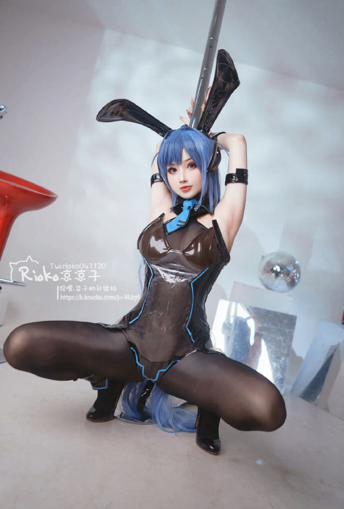 《碧蓝航线》花园兔女郎cosplay 花园换装「跃动的舞台时间!」cos