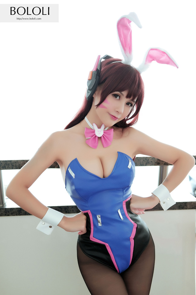 《守望先锋》D.va同人兔女郎cosplay cn夏美酱