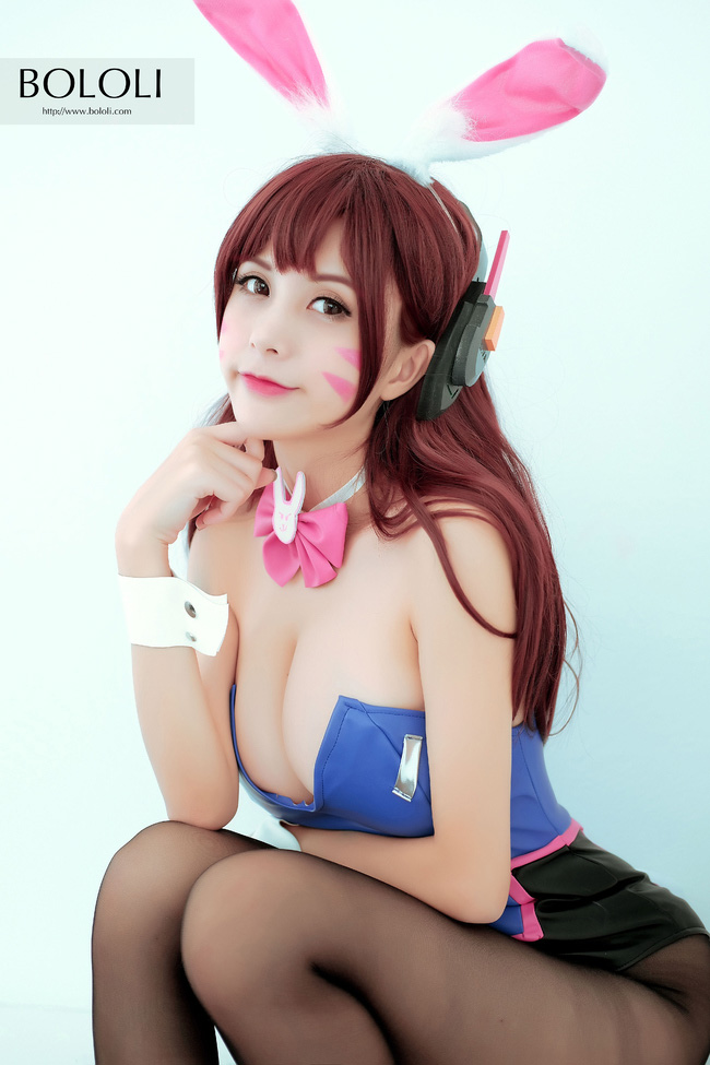 《守望先锋》D.va同人兔女郎cosplay cn夏美酱