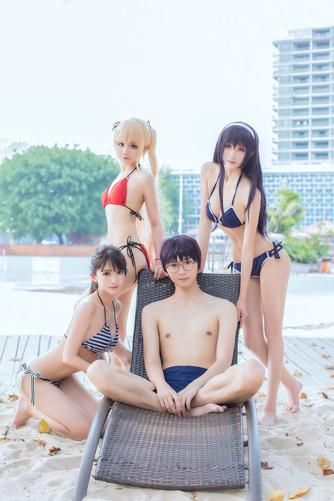 《路人女主的养成方法》 夏日泳装COS