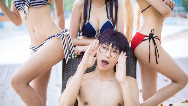 《路人女主的养成方法》 夏日泳装COS
