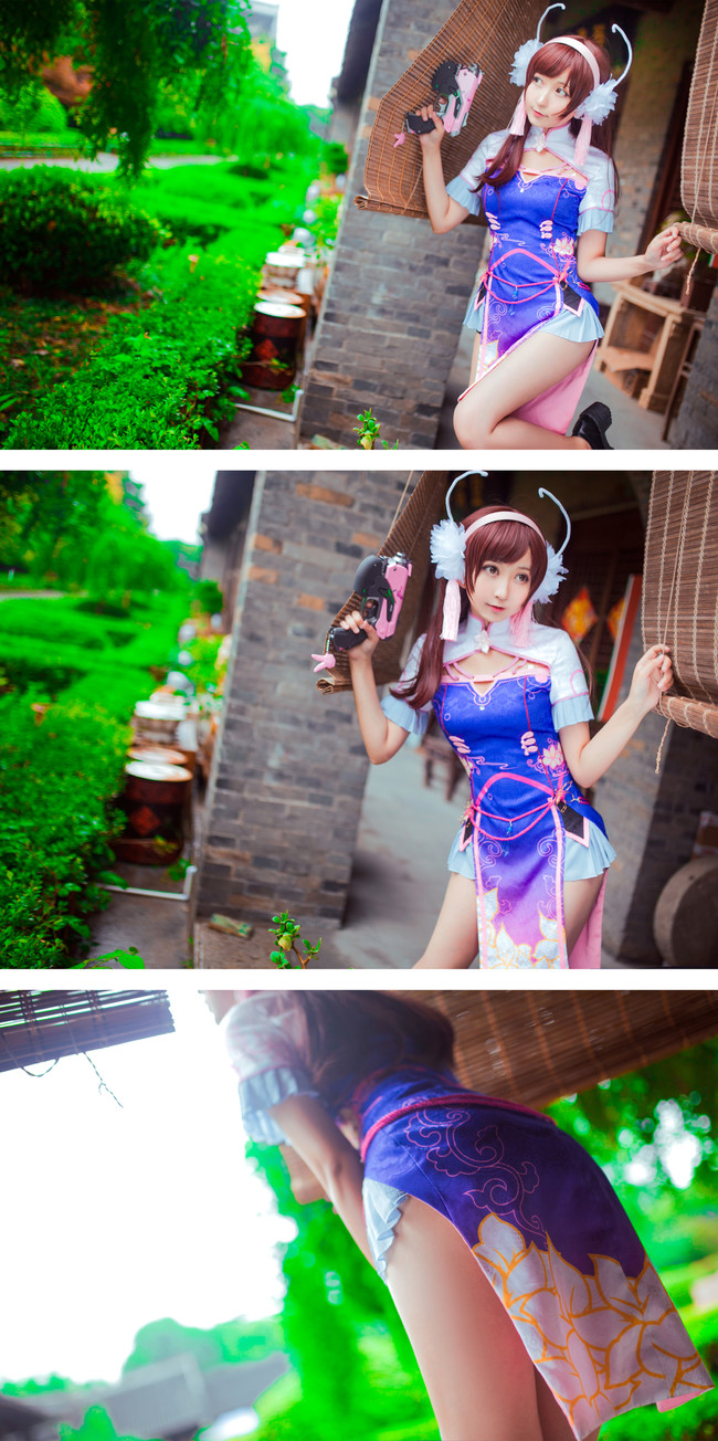 《守望先锋》D.Va旗袍同人cos，DVA爱你噢
