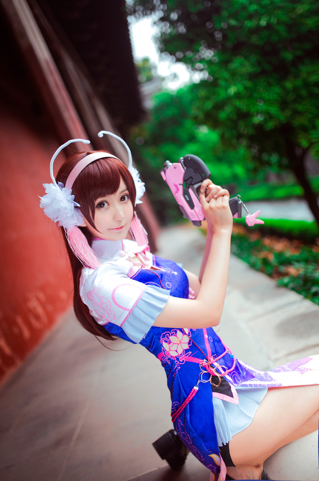 《守望先锋》D.Va旗袍同人cos，DVA爱你噢