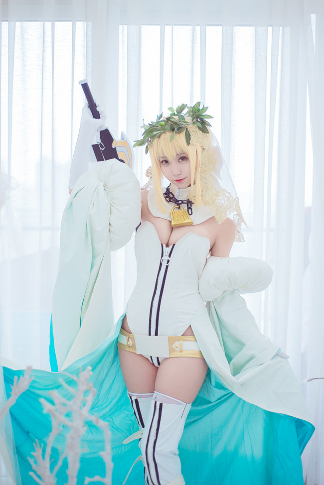 fgo尼禄Cosplay 《Fate/Grand Order》尼禄花嫁cos