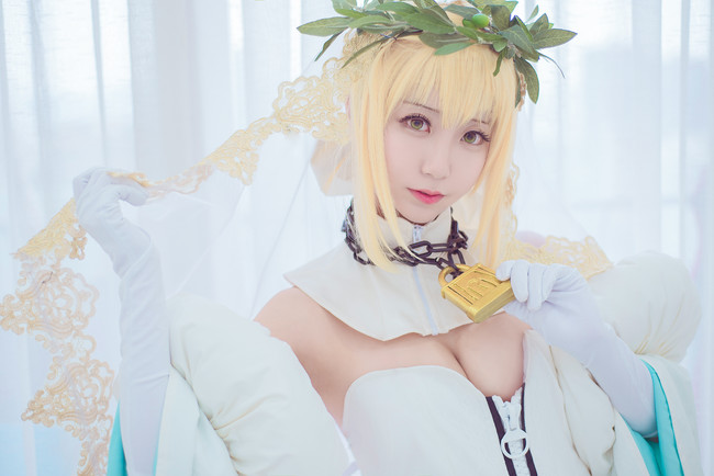 fgo尼禄Cosplay 《Fate/Grand Order》尼禄花嫁cos
