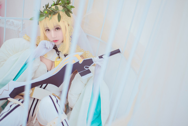 fgo尼禄Cosplay 《Fate/Grand Order》尼禄花嫁cos
