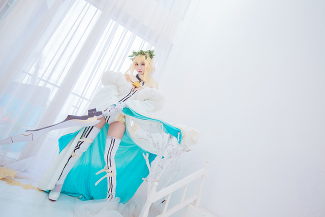 fgo尼禄Cosplay 《Fate/Grand Order》尼禄花嫁cos