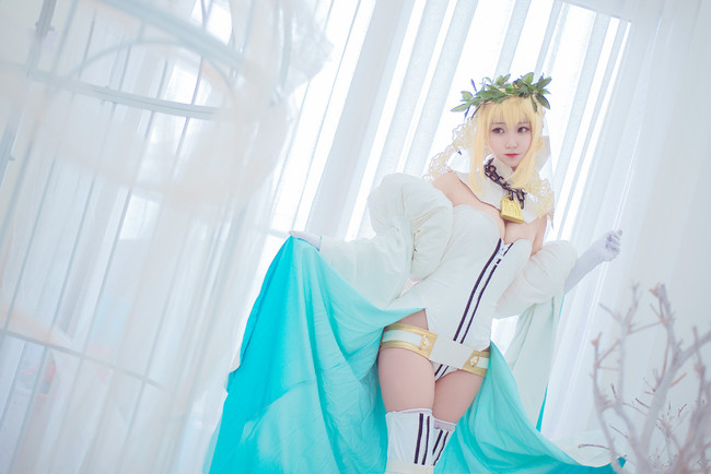 fgo尼禄Cosplay 《Fate/Grand Order》尼禄花嫁cos