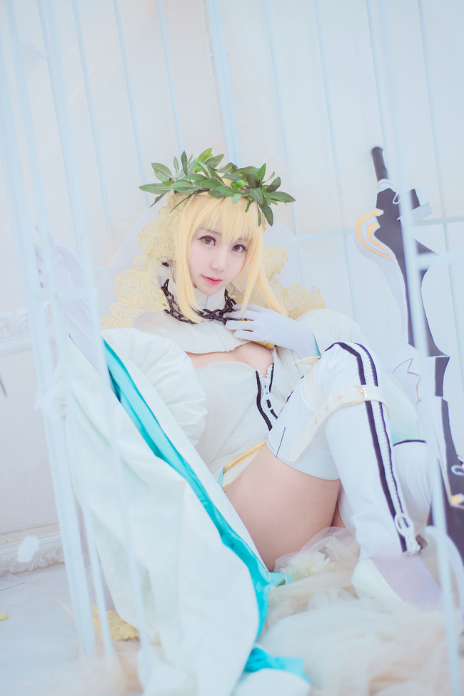 fgo尼禄Cosplay 《Fate/Grand Order》尼禄花嫁cos