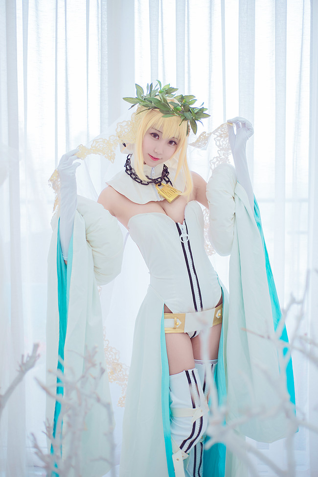 fgo尼禄Cosplay 《Fate/Grand Order》尼禄花嫁cos