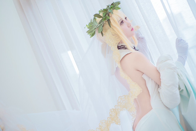 fgo尼禄Cosplay 《Fate/Grand Order》尼禄花嫁cos