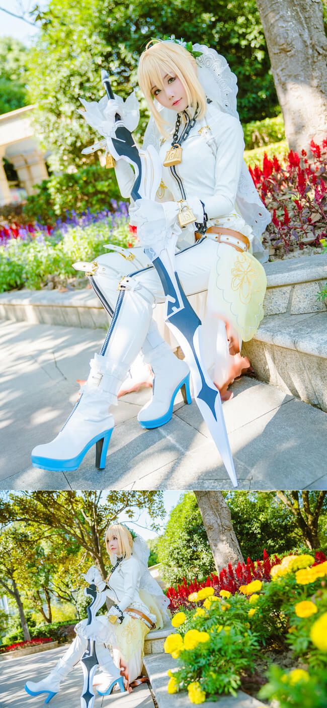 Fate/Grand Order尼禄花嫁COS(fgo尼禄花嫁Cosplay) Fate/Grand Order尼禄花嫁COS(fgo尼禄花嫁Cosplay)
