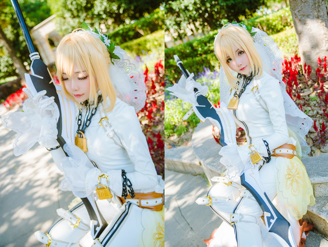 Fate/Grand Order尼禄花嫁COS(fgo尼禄花嫁Cosplay) Fate/Grand Order尼禄花嫁COS(fgo尼禄花嫁Cosplay)