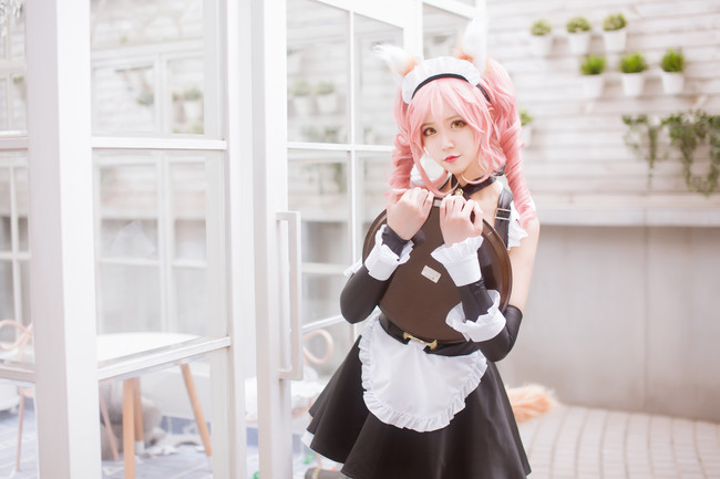 《Fate/GrandOrder》玉藻前女仆cos(FGO玉藻前黑丝女仆装cosplay) 《Fate/GrandOrder》玉藻前女仆cos(FGO玉藻前黑丝女仆装cosplay)