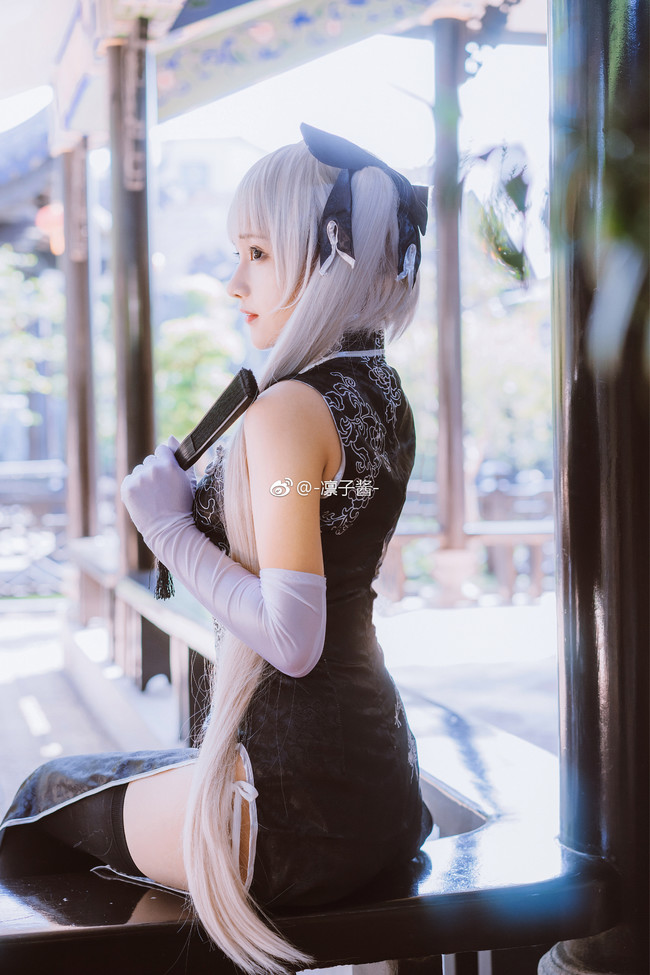 《缘之空》春日野穹cosplay(春日野穹黑丝旗袍cos)