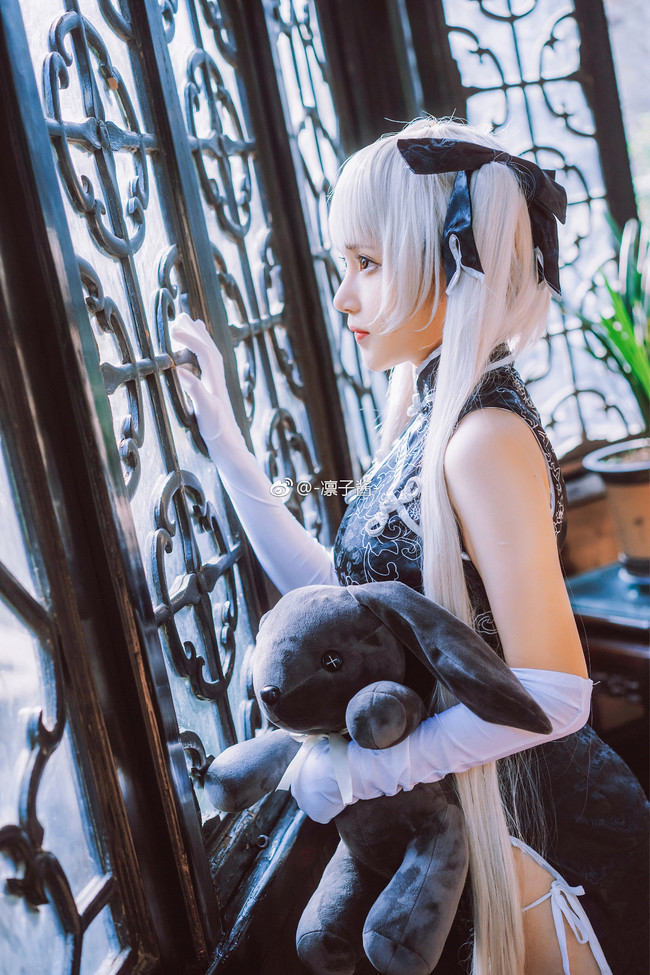 《缘之空》春日野穹cosplay(春日野穹黑丝旗袍cos)