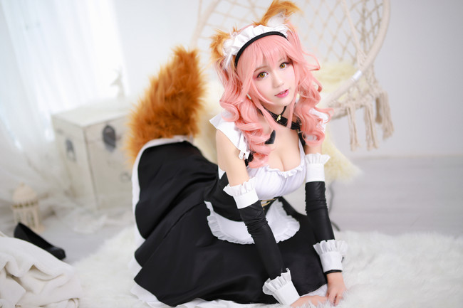 《Fate/Extra》玉藻前cosplay(玉藻前女仆cos CN彩芸)　