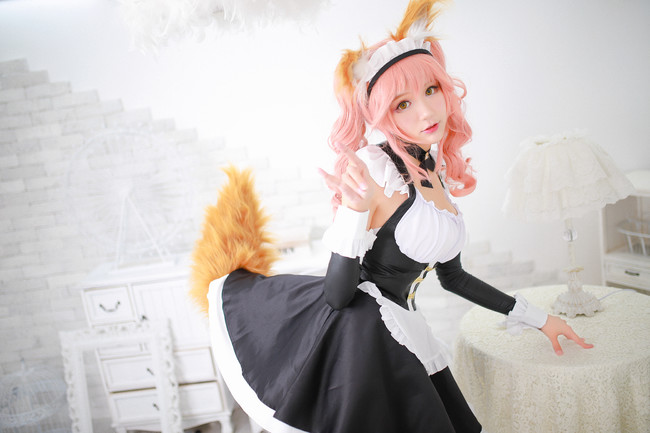 《Fate/Extra》玉藻前cosplay(玉藻前女仆cos CN彩芸)　