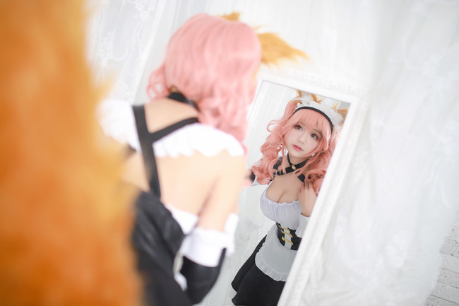 《Fate/Extra》玉藻前cosplay(玉藻前女仆cos CN彩芸)　