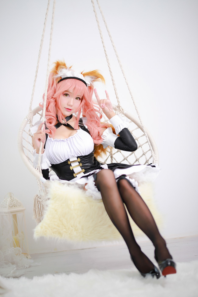 《Fate/Extra》玉藻前cosplay(玉藻前女仆cos CN彩芸)　
