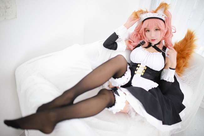 《Fate/Extra》玉藻前cosplay(玉藻前女仆cos CN彩芸)　