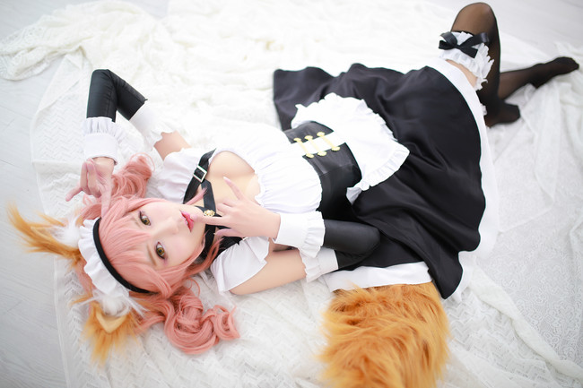 《Fate/Extra》玉藻前cosplay(玉藻前女仆cos CN彩芸)　