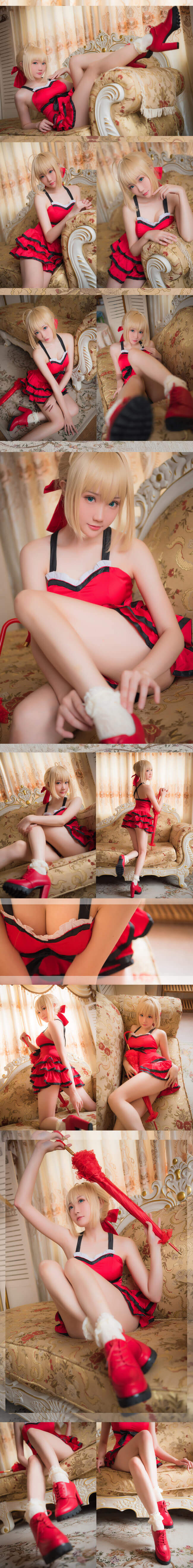 《Fate/Grand Order》尼禄·克劳狄乌斯cos(尼禄深红现代装cosplay) 《Fate/Grand Order》尼禄·克劳狄乌斯cos(尼禄深红现代装cosplay)