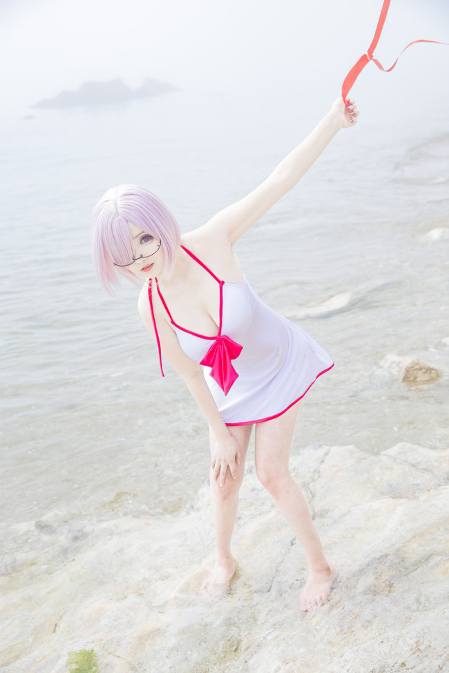 《Fate/Grand Order》玛修夏日泳装COS(fgo玛修泳装cosplay)　