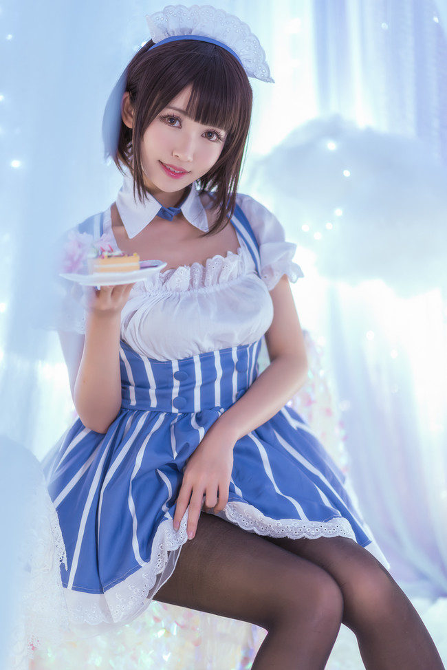 加藤惠女仆黑丝COS(路人女装加藤惠女仆cosplay)