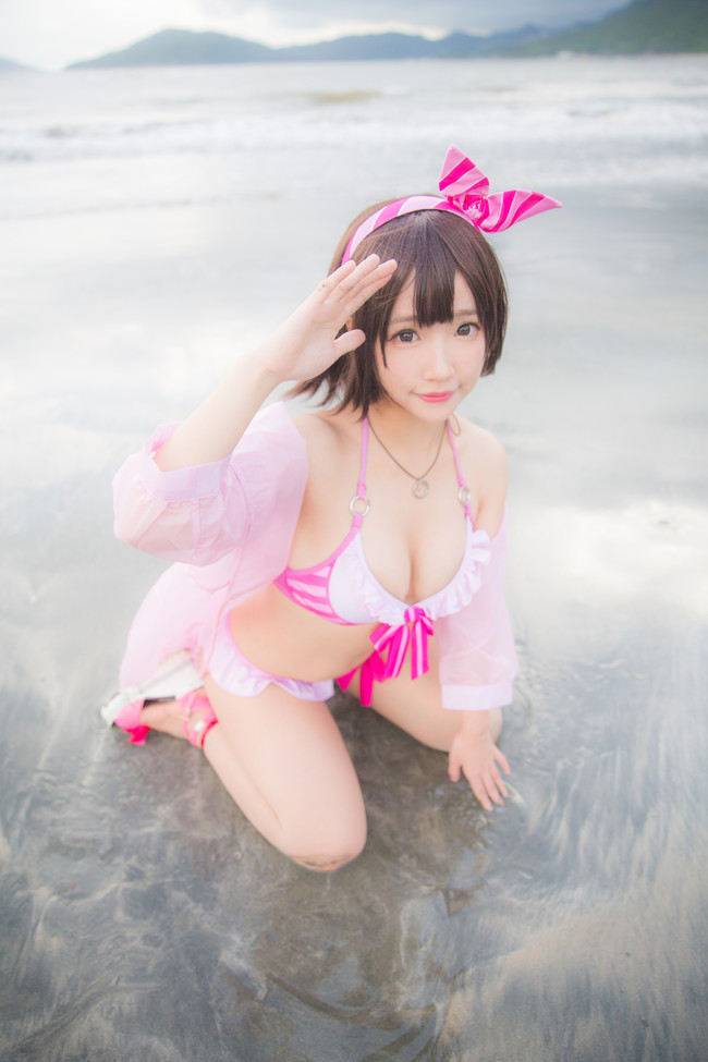 路人女主的养成方法加藤惠泳装cos(路人女主加藤惠泳装cosplay)