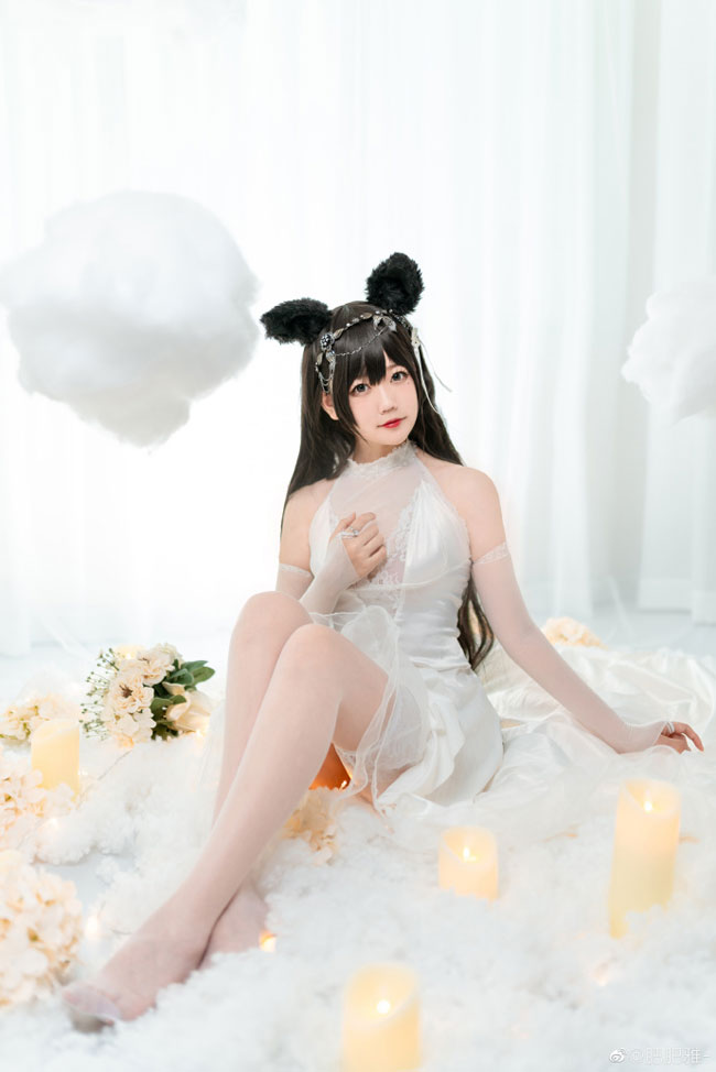 碧蓝航线爱宕花嫁cos (碧蓝航线爱宕白花的誓言cosplay)