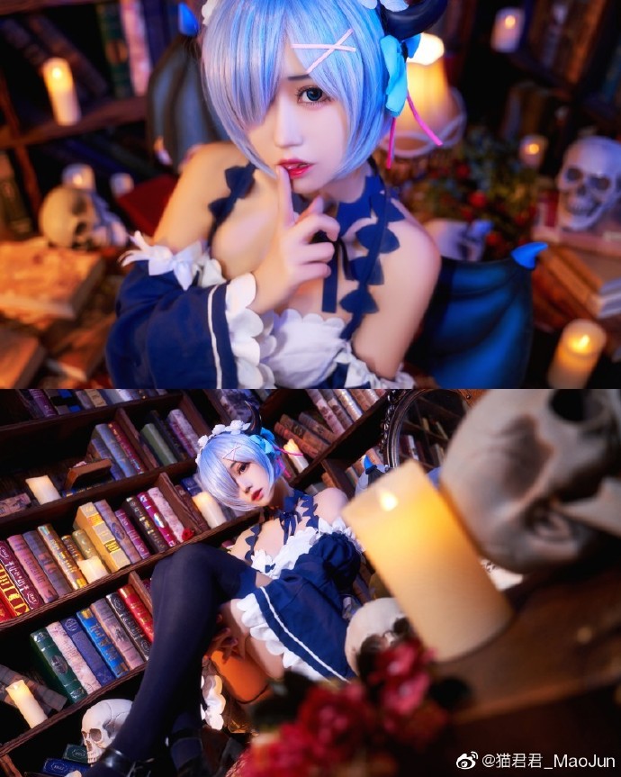 从零开始蕾姆cosplay(蕾姆小恶魔COS CN猫君君)