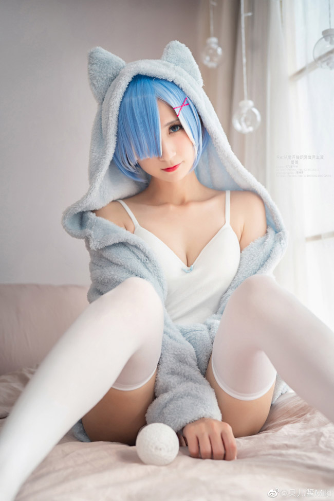 从零开始蕾姆睡衣COS(蕾姆性感睡衣cosplay CN贝儿酱) 从零开始蕾姆睡衣COS(蕾姆性感睡衣cosplay CN贝儿酱)