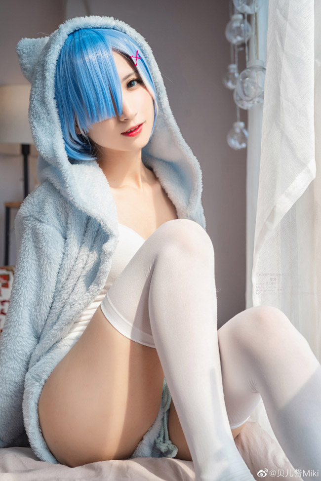 从零开始蕾姆睡衣COS(蕾姆性感睡衣cosplay CN贝儿酱) 从零开始蕾姆睡衣COS(蕾姆性感睡衣cosplay CN贝儿酱)